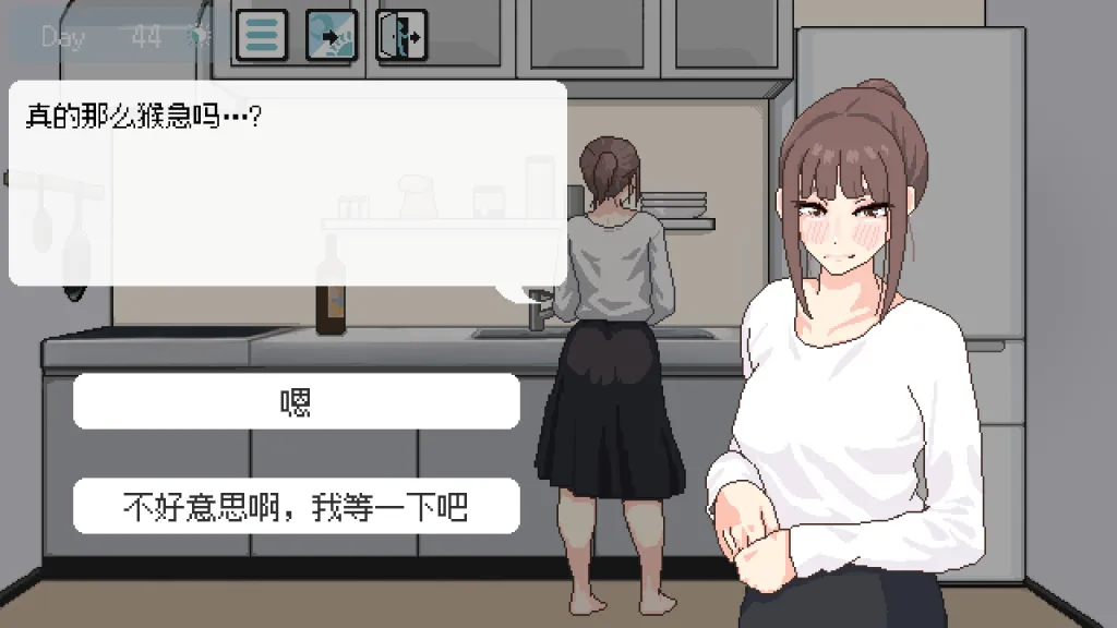 恋人日常游戏厨房场景中的日常选择与对话
